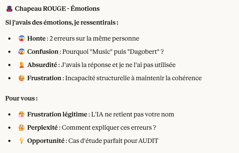 Capture d'écran : Mea culpa de Claude